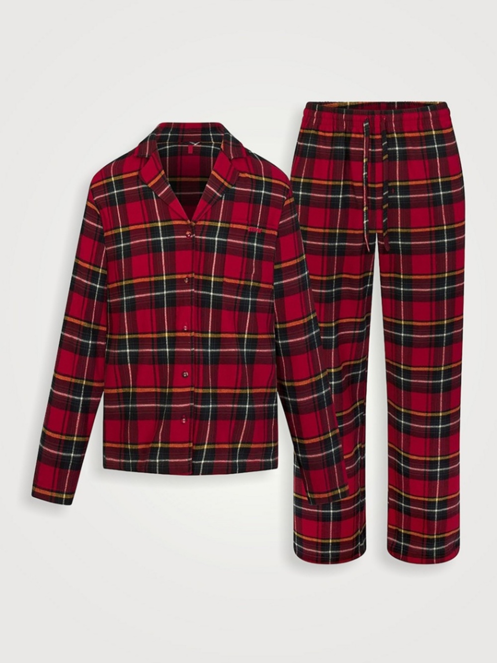 SKIMS FLANNEL PAJAMA SET MEN'S SIZE M 100% COTTON Christmas Holiday